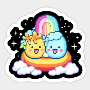 Happy Kawaii Pride Couple Sticker